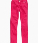 Hip and trendy bright colored jeans by Baby Phat are a must have for this season and next.