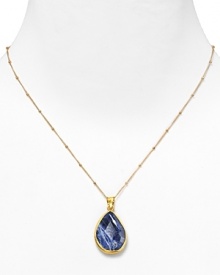 An elegant faceted blue jasper pendant necklace from Coralia Leets.