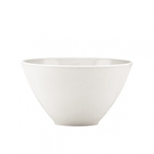 Accented with tonal contrast banding, this bowl is modern and sleek. Urban luxury at its most elemental.