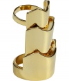 Make a stylish statement in this large hinge ring from New York Jewelry designer Eddie Borgo - Gold-plated three-part hinge ring - Pair with a figure-hugging cocktail sheath or an elevated jeans-and-tee ensemble