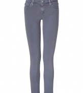 Amp up your casual basics with these jean leggings from Adriano Goldschmied - Five-pocket styling, cropped, figure-hugging fit - Style with an oversized blouse, wedge heels, and a statement satchel