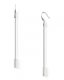 Slim and sterling, MICHAEL Michael Kors' linear earrings are a sleek addition to your lobe line up. The minimalist danglers modernize ladylike minis and classic pumps with ease.