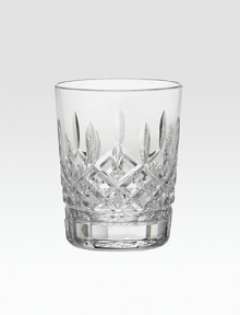 A stunning combination of brilliance and clarity, detailed with signature diamond and wedge cuts and the comforting weight of handcrafted fine crystal. A set of two double old fashion glasses defines traditional drink ware styling even while transcending it. Set of 2 Each: 12-ounce capacity, 4½ high Hand wash Imported 