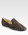 Comfortable yet stylish suede staple, with a fierce leopard-print and rubber sole for added traction. Leopard-print suede upperLeather liningRubber solePadded insoleMade in ItalyOUR FIT MODEL RECOMMENDS ordering true size. 