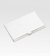 Elegant, polished sterling silver case holds several business cards that allow you to put your best foot forward while in the office or out of it. About 2¼W X 3¾H Made in Spain