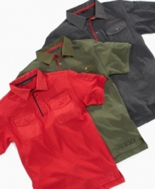 Put some prep in his step with one of these Sean John short-sleeved polos.