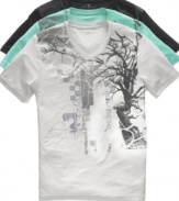 Look what grows on you. This graphic tee from Marc Ecko Cut & Sew sends your look out on a limb.