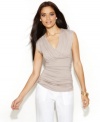 A fitted silhouette enhanced with sexy ruching - meet your new favorite top, from INC!