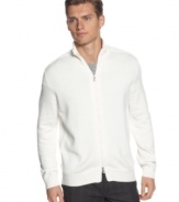 Upgrade your style and grab this solid sweater by Calvin Klein when you need to dress to impress.