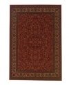 A larger-diameter octagon that is ideal for oversized rooms, this rug is a modern classic. Fashioned using the most advanced method available for heat-set polypropylene, the Everest Isfahan collection offers a contemporary dance of crimson symmetry, and refined style. Field features intricate floral motif set against a rich, red background, and an elaborate, courtly border. Super-dense power-loom weave creates a natural appearance without sacrificing the soft luxury finish of hand-woven rugs. One-year limited warranty (defects due to manufacturing).