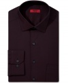 Stay in line with statement-making style in this fitted dress shirt from Alfani RED.