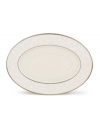 Welcome your guests to the table with the formal elegance of Lenox's Pearl Innocence. This fine bone china collection of dinnerware and dishes brings together a graceful tone-on-tone design with hand enameled pearl-like accents and rich bands of polished platinum. Qualifies for Rebate