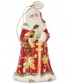 Music to the ears of everyone this Christmas, Fitz and Floyd's Bountiful Holiday Santa ornament is also a bell. Rich with extraordinary detail, there's no more beautiful way to ring in – and always remember – the 2012 season.