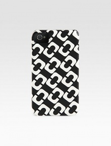 A chic link printed leather design snaps over your iPhone® for a stylish cover.Leather over PVC2½W X 4½H X ½DImportedPlease note: iPhone® not included.