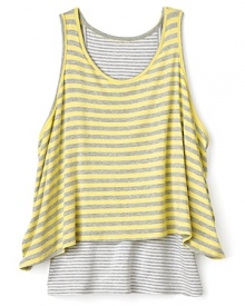 When nothing else works, she can grab this casual top for its soft, understated palette and easy-going stripe design.