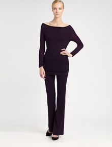 An effortless essential that works with any look, this easy-fit style is finished with a flattering wide leg and crafted from soft, blended cashmere.Ribbed foldover waistWide legsPull-on styleInseam, about 3478% cashmere/19% nylon/3% elastaneDry cleanImported of Italian fabricModel shown is 5'11 (180cm) wearing US size Small.