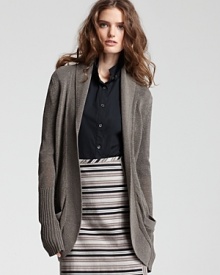 A luxe, all-season layer, this sheer 10 Crosby Derek Lam cardigan tops off workweek styles with polished ease.