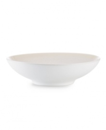 With clean lines in shades of white, the Kealia cereal bowl dishes out casual fare with modern elegance, plus all the convenience of dishwasher- and microwave-safe stoneware. From Noritake's collection of white dinnerware.