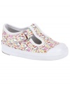 School her in the classics. She'll have timeless style with these darling t-strap Hello Kitty® Keds® shoes.