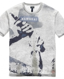 This simple t-shirt from Armani Jeans sneaks up on you with much stealth-and style.