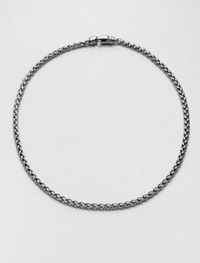 A simply elegant style in sleek sterling silver; perfect on it's own or with your favorite enhancer. Sterling silverLength, about 16Lobster clasp closureImported 