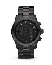 This sleek all-black timepiece from MICHAEL Michael Kors exudes up-to-the-minute style.