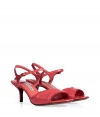 With flirty ruffled trim and hot coral coloring, LAutre Choses leather sandals lend a fun, romantic finish to every outfit - Open toe, ankle strap with buckle closure - Low heel - Wear with everything from jeans and blazers to printed sundresses