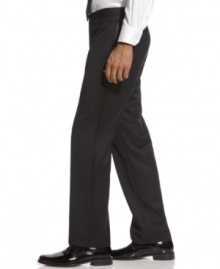 Time to pull out all the stops on the way to top-of-the-line formal polish? Step into these slim-fitting tuxedo pants from Alfani RED makes a smart addition to any guy's tailored wardrobe.