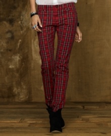 Rendered in a heritage-inspired plaid, Denim & Supply Ralph Lauren's classic pant fits with the comfort of a legging but exudes true downtown style with its skinny silhouette.