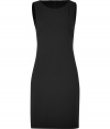 Bring sophisticated refinement to your office-ready look in this sleek sheath dress from Theory - Round neck, sleeveless, fitted silhouette, concealed back zip closure - Wear with a cashmere cardigan and classic pumps