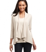 This draped cardigan from Charter Club offers effortless sophistication and can be dressed up or down!