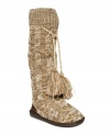 Knit pick: Muk Luks® Marled Cable Knit tall round-toe boots stand out as our top choice for cozy chic. A long tassel embellishment in the front adds a handcrafted, homespun look.