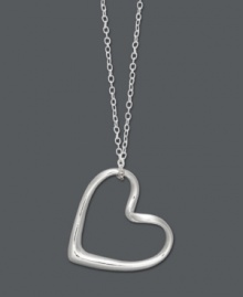 Give her a piece of your heart. Giani Bernini's exquisite floating heart pendant is a gift she'll absolutely adore. Crafted in sterling silver. Approximate length: 18 inches. Approximate drop: 3/4 inch.