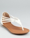 Perfect for summer, these Lucky Brand sandals boast an intricate, woven design.