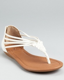 Perfect for summer, these Lucky Brand sandals boast an intricate, woven design.