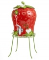 Ripe for the taking, the Strawberry beverage dispenser from Martha Stewart Collection has all the appeal of summer's juiciest fruit. A coordinating stand makes refills a cinch.