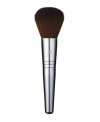 Velvety brush is pure bliss to the touch. Allows powder to effortlessly fuse with the skin. Buildable: moderate to full coverage