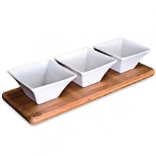 Beautiful porcelain and bamboo serveware collection from BIA Cordon Bleu. Serve sauces and dips from these sets of mini dishes.