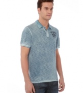 With modern polo styling, this shirt from Buffalo David Bitton instantly updates your casual wardrobe.