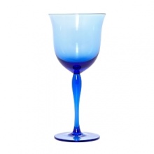 Billy Cotton for the Table Goblet Wine Glass, Blue, Set of 4