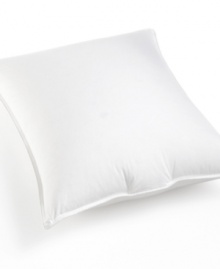 Cloud nine. Sleep soundly with this cozy pillow from Blue Ridge, featuring a soft cotton cover and plush white down fill for supreme comfort. Perfect for front and back sleepers.