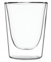 Double-duty drinkware. This set of Luigi Bormioli's Duos double old-fashioned drinking glasses features two layers of glass blown together for a cool floating look, smart insulation and lasting durability. The innovative design keeps hot drinks hot and cold drinks chilled without breaking a sweat.