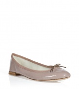 Add effortless elegance to your look with these must-have ballerina flats from perennial favorite shoe brand Repetto - Rounded toe, flat leather sole, front bow detail - Pair with a tie-neck blouse and a full skirt or an elevated jeans-and-tee ensemble