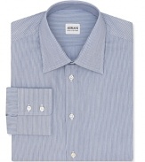 Armani Collezioni Mini-Stripe Dress Shirt - Slim Fit