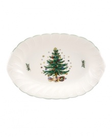 As your family and friends gather around the holiday table, serve up something special on Nikko's Happy Holidays oval platter. Coordinating holiday dinnerware and dishes available.