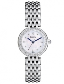 Move with stunning elegance everywhere you go with this gorgeous diamond-enhanced timepiece by Bulova.