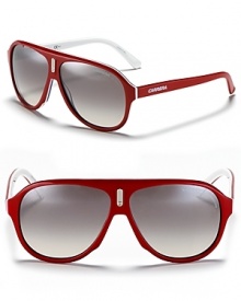 Cross the fashion finish line in these gorgeously graphic shades from Carrera.