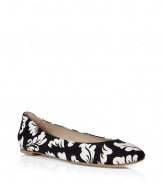 Make a stylish impact while staying comfortable with these chic flats from Diane von Furstenberg -Round toe, all-over floral print, flat leather sole - Pair with cropped pants and a blouse, or a full skirt