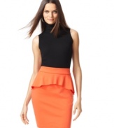 The shape of things to come: INC's peplum skirt defines your waist with this season's on-trend peplum silhouette.