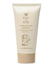 Eau du Soir body cream. Reminiscent of the oriental gardens of Spain in summer, this fragrance develops subtly, enhancing femininity and charm by releasing the perfect balance of fresh citrus top notes and sensual floral chypre notes over a deep base of amber and musk. Imported from France. 